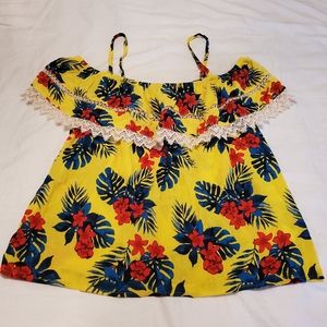 Floral Cold Shoulder Top